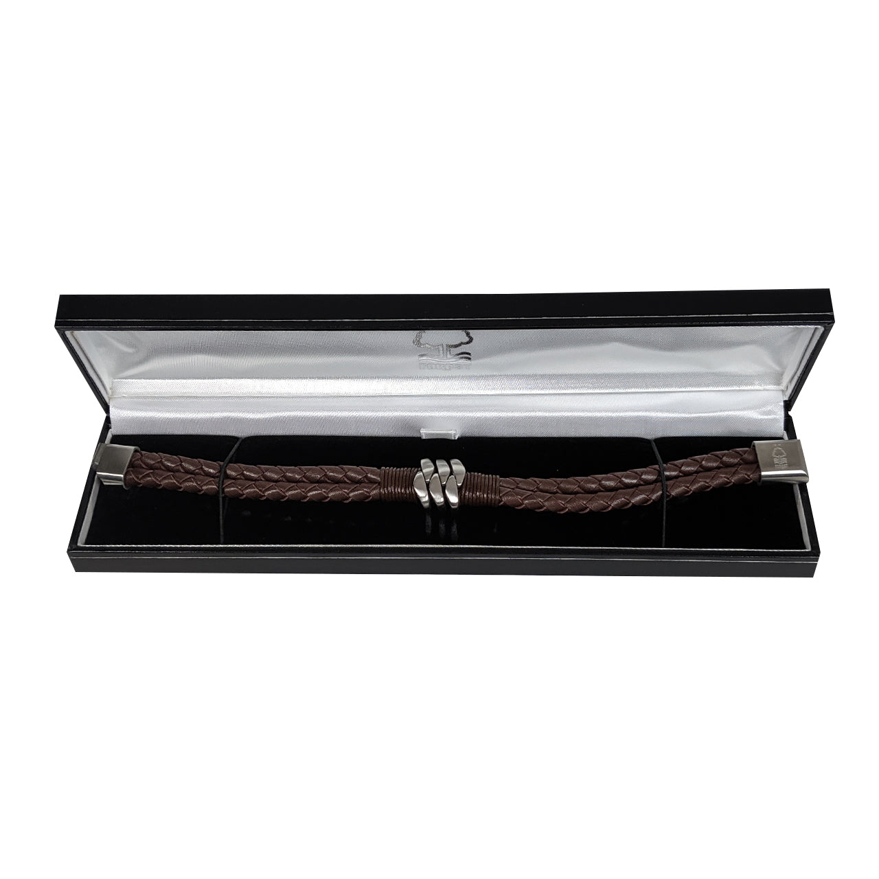 NFFC Brown Leather Crest Bracelet - Nottingham Forest
