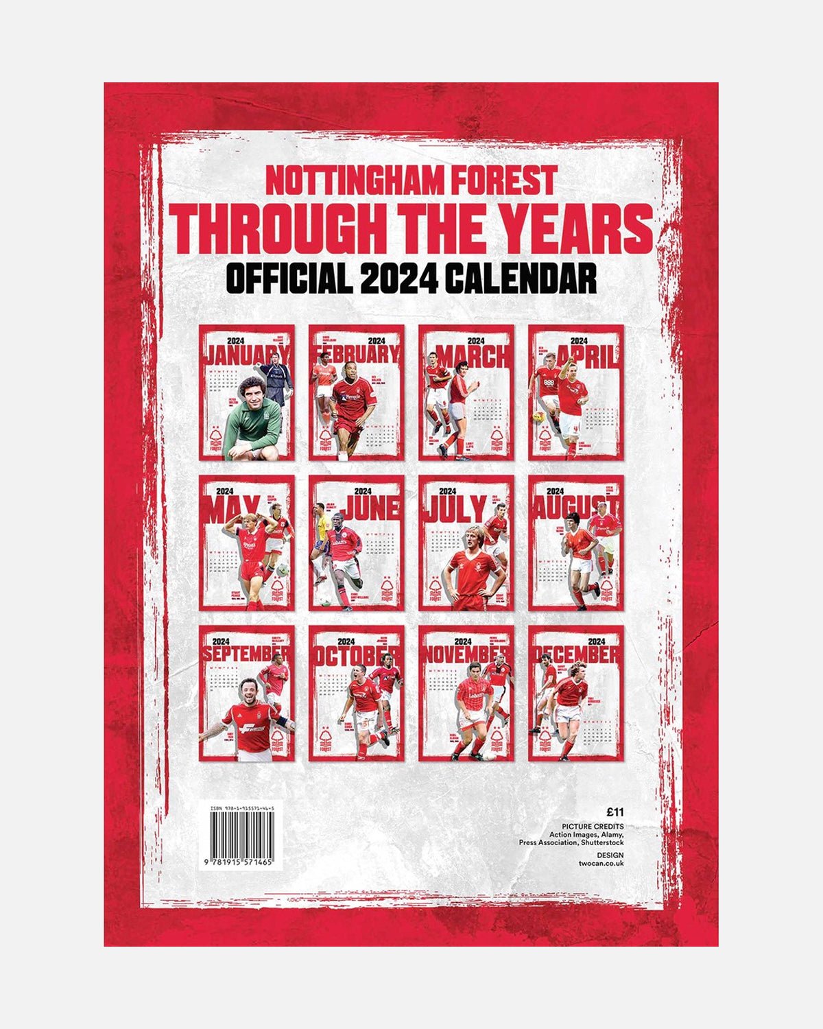 NFFC 2024 A3 Legends Calendar - Nottingham Forest FC