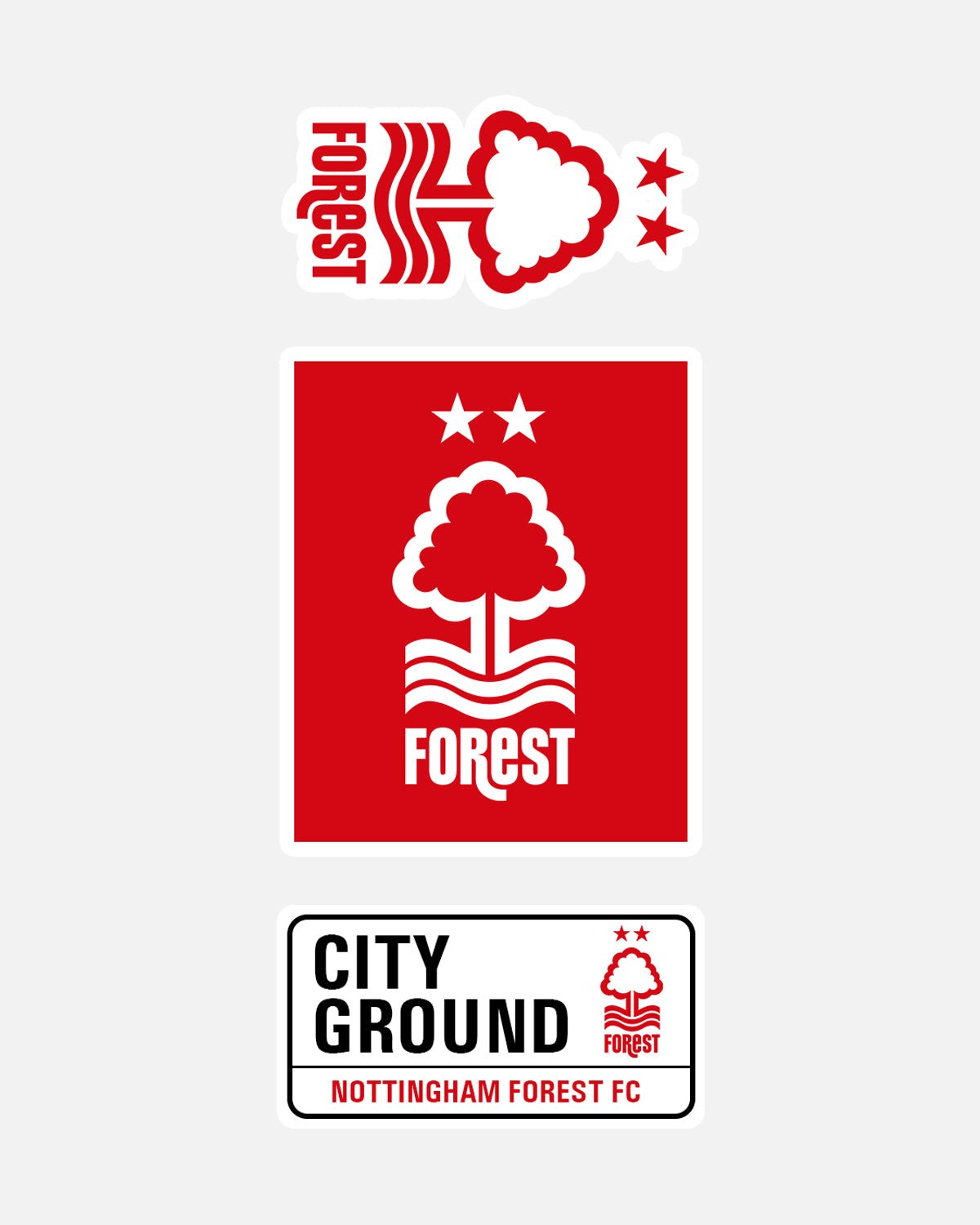 NFFC 3 Pack Sticker Set - Nottingham Forest FC