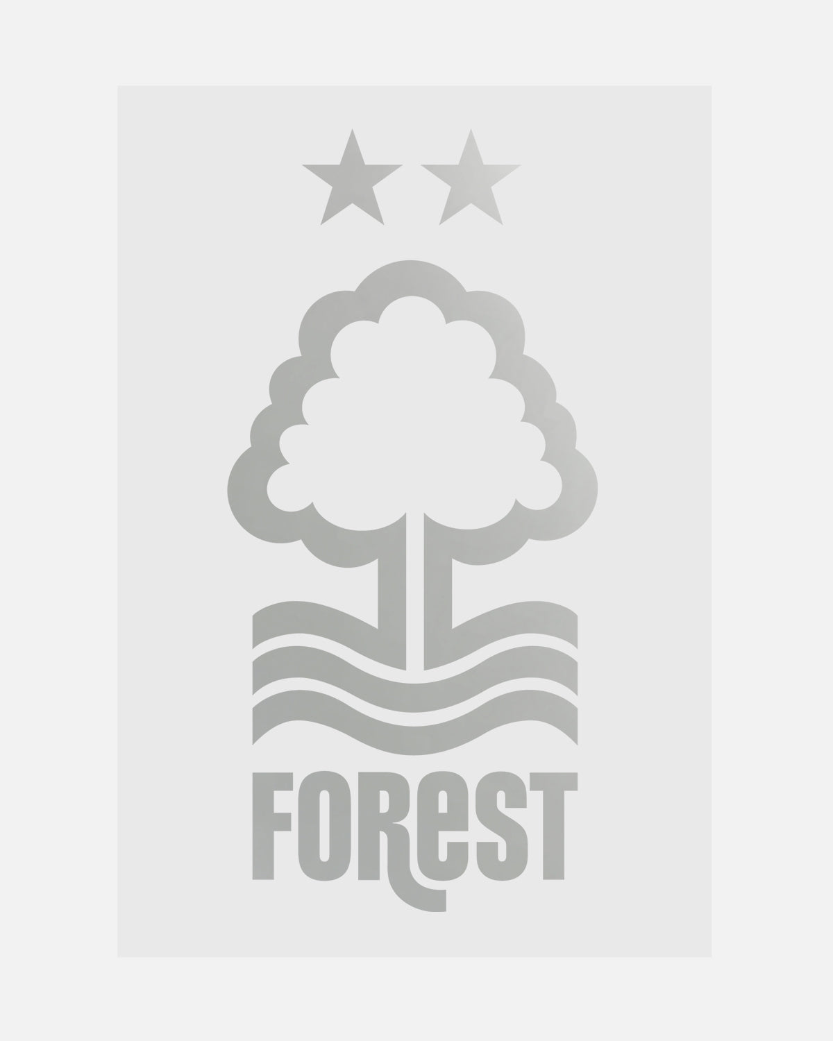 NFFC A4 Etched Crest Car Sticker - Nottingham Forest FC