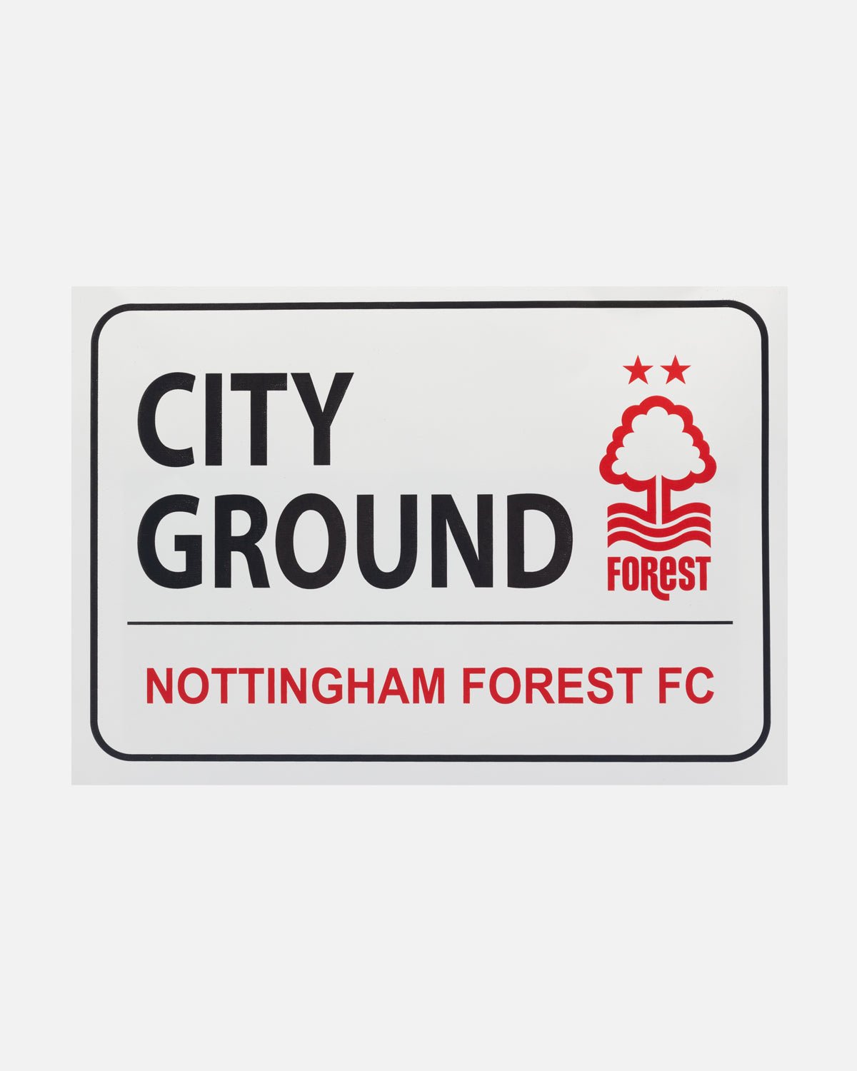 NFFC A5 Street Sign Decal - Nottingham Forest FC