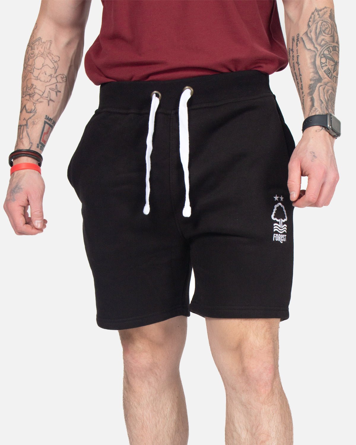 NFFC Adults Black Fleece Shorts - Nottingham Forest FC