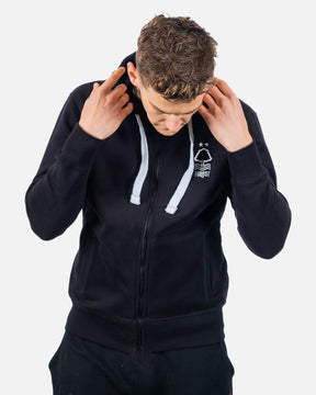 NFFC Adults Black Full Zip Hoodie - Nottingham Forest FC