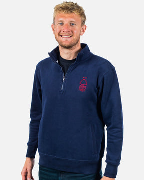 NFFC Adults Navy 1/4 Zip Top - Nottingham Forest FC