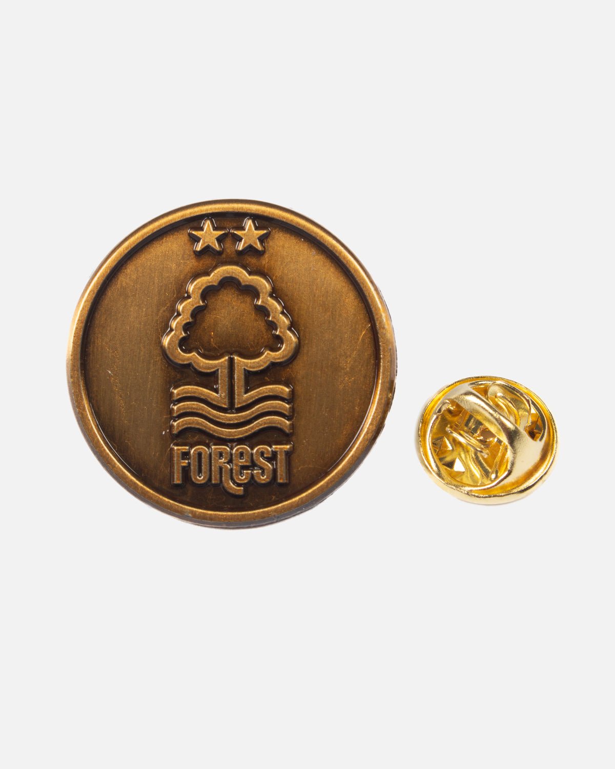 NFFC Antique Gold Pin Badge - Nottingham Forest FC