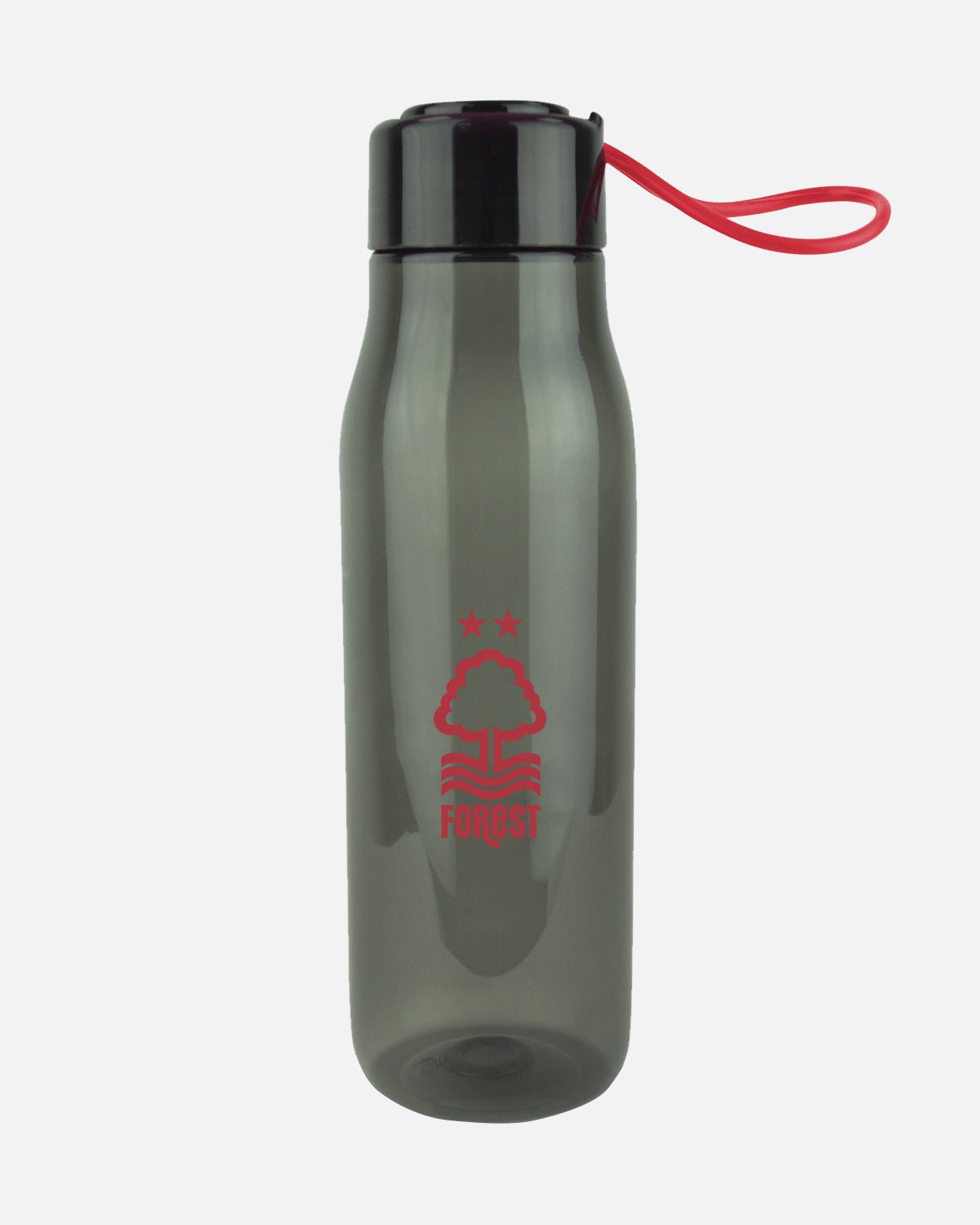 NFFC Black Sports Bottle With Red Carry Strap - Nottingham Forest FC