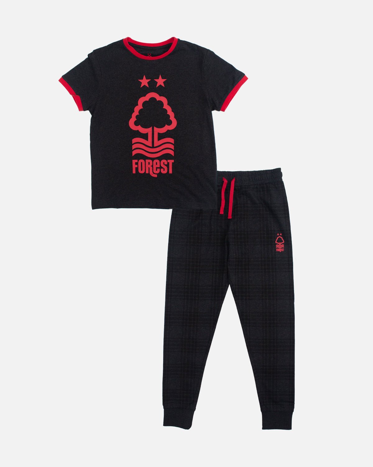 NFFC Boys Charcoal Crest Pyjamas - Nottingham Forest FC