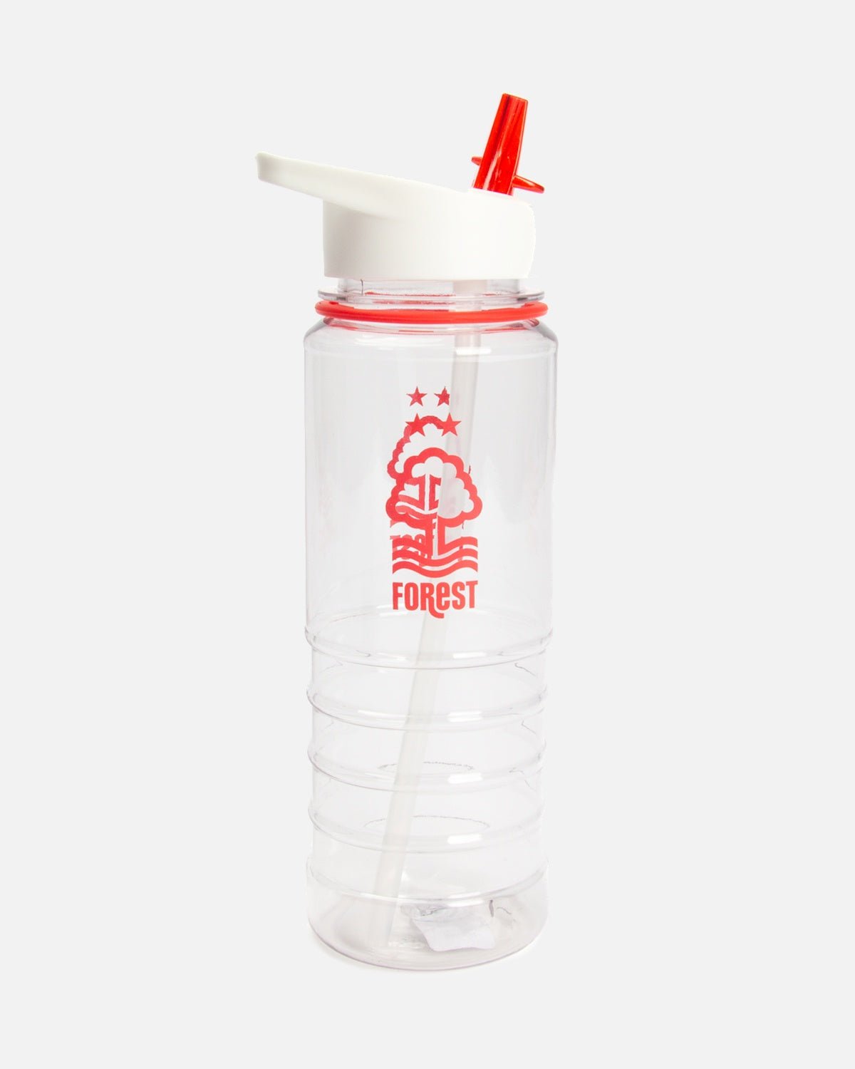 NFFC Clear Sports Bottle with White Lid - Nottingham Forest FC