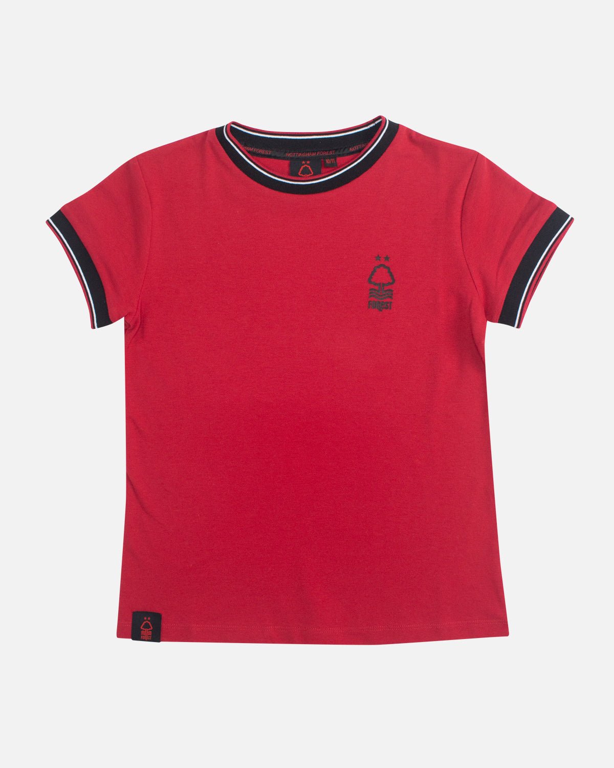 NFFC Girls Red Ringer T-Shirt - Nottingham Forest FC