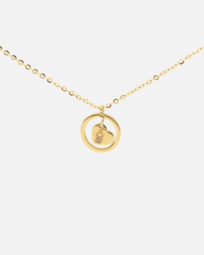 NFFC Gold Plated Hanging Heart Necklace - Nottingham Forest FC
