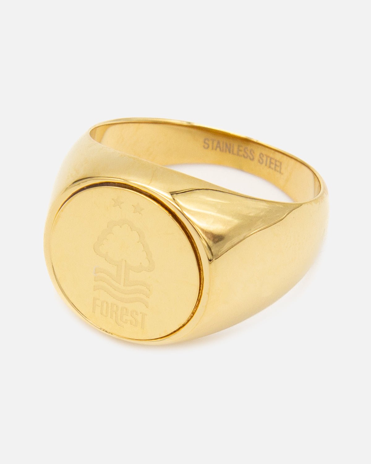NFFC Gold Plated Signet Ring - Nottingham Forest FC