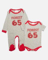 NFFC Grey Sleepsuit & Bodysuit Set - Nottingham Forest FC