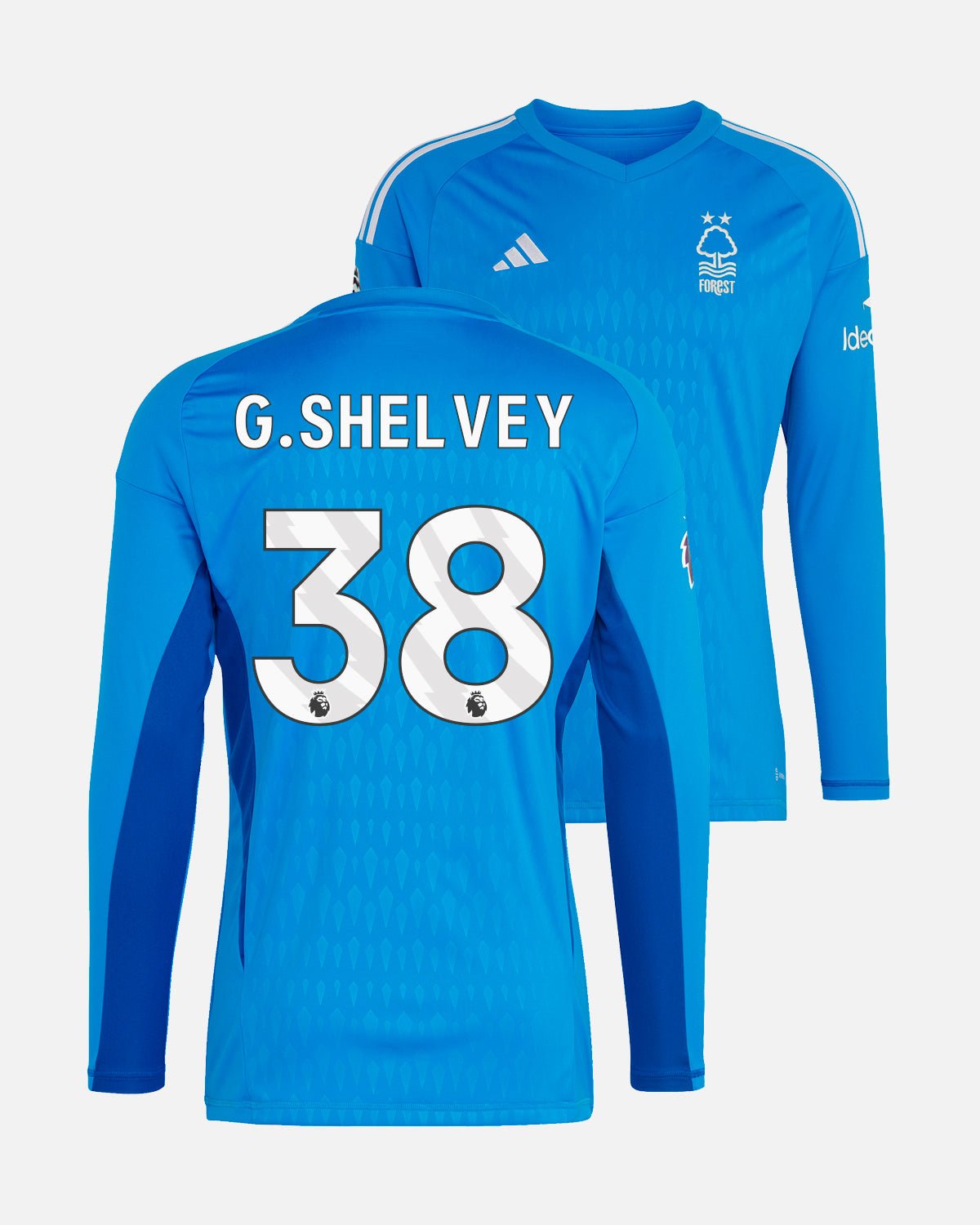 NFFC Junior Blue Goalkeeper Shirt 23-24 - G. Shelvey 38 - Nottingham Forest FC