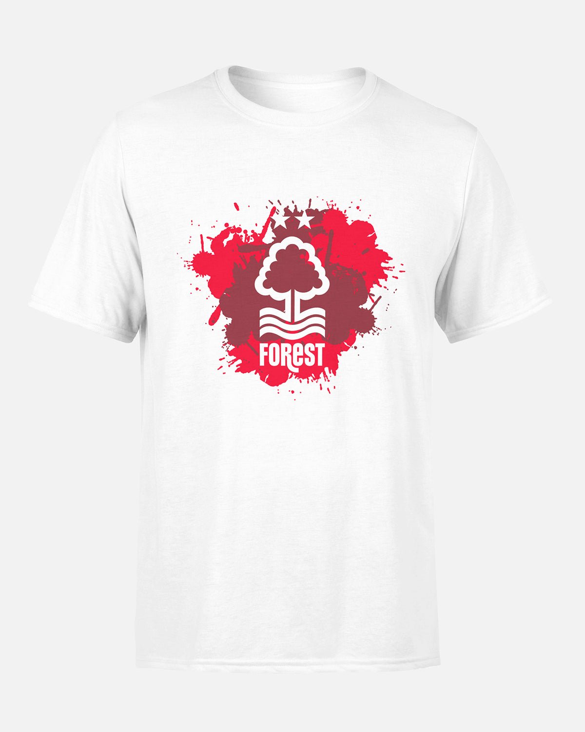 NFFC Junior White Splatter Print T-Shirt - Nottingham Forest FC