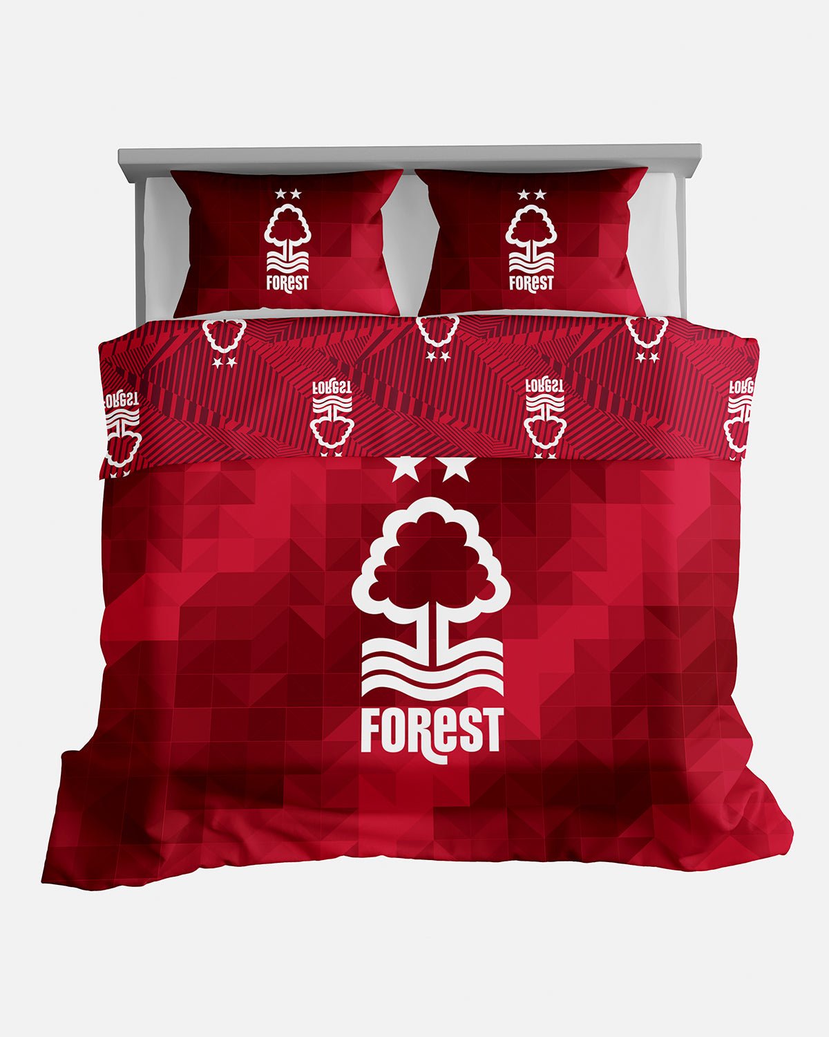 NFFC 100 Cotton Matrix Duvet Set Nottingham Forest FC