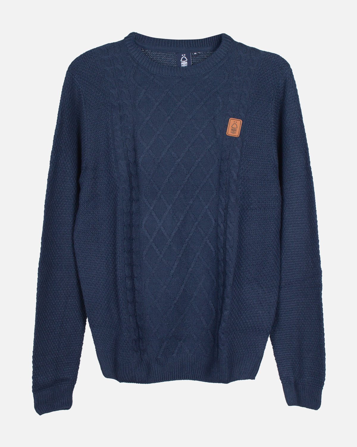 NFFC Navy Cable Knit Jumper - Nottingham Forest FC