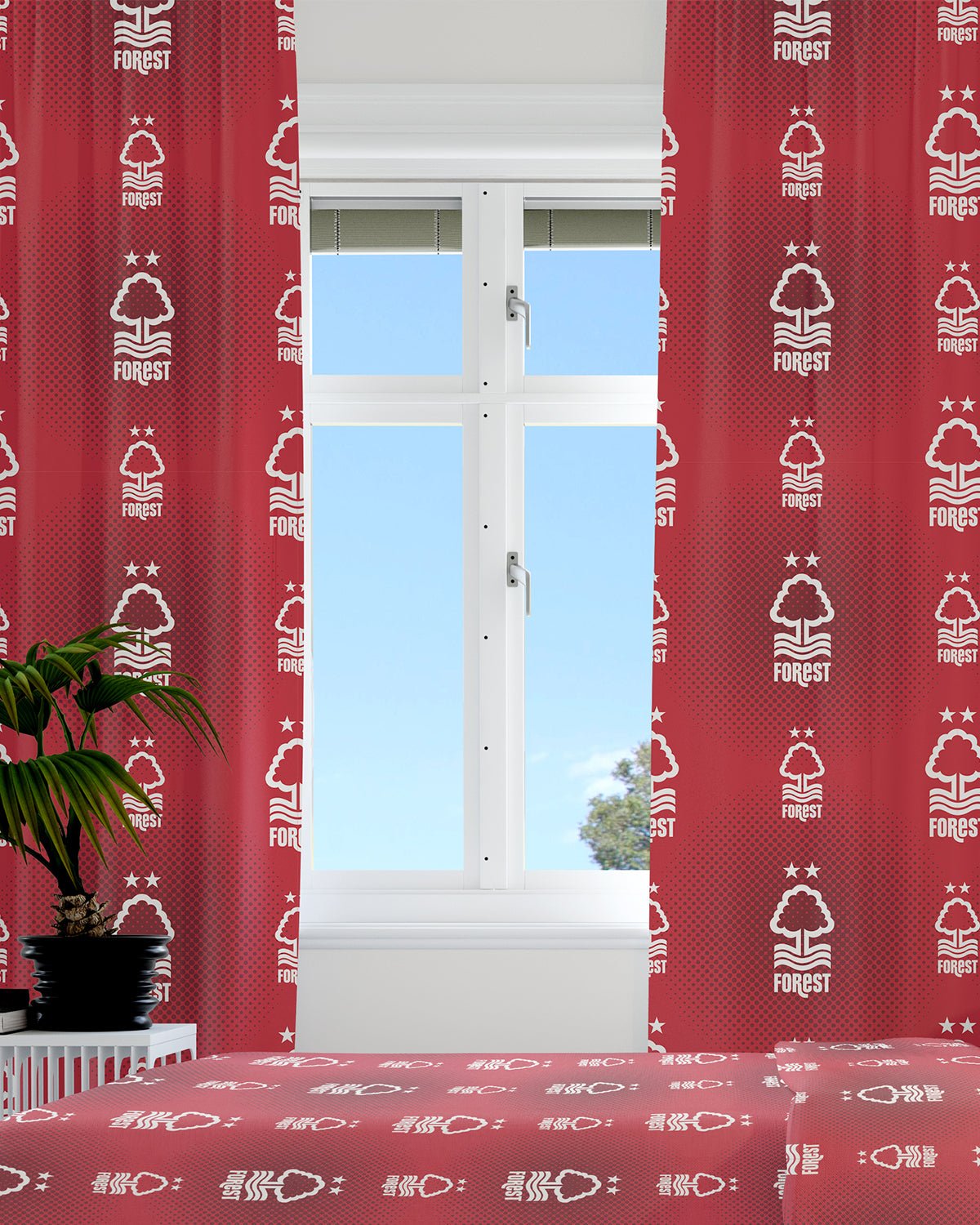 NFFC Orbital Curtain Set - Nottingham Forest FC