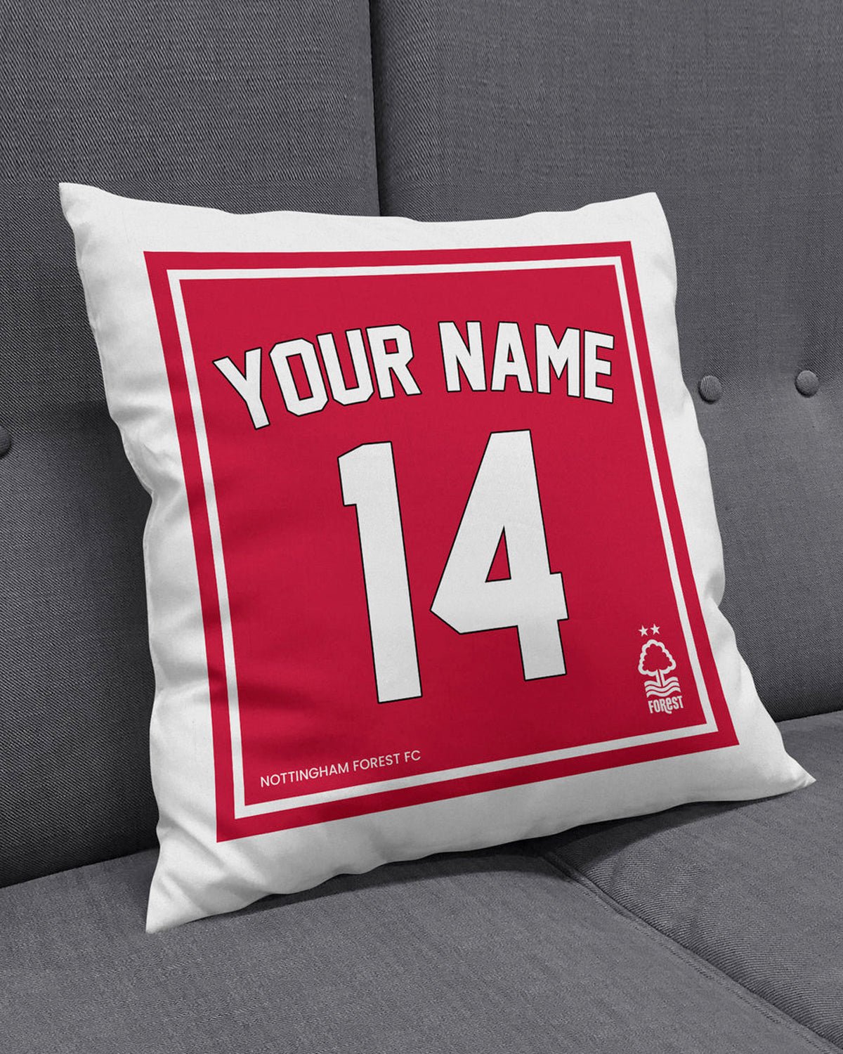 NFFC Personalised Kit Cushion - Nottingham Forest FC