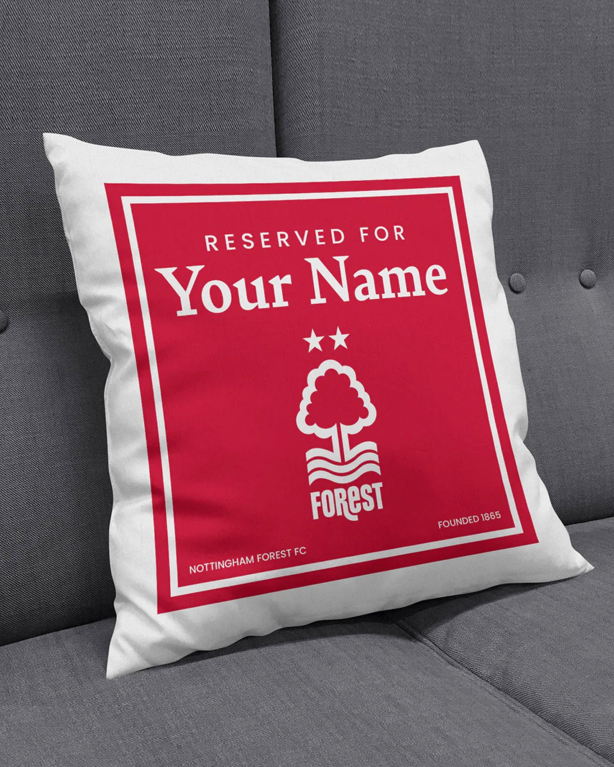 NFFC Personalised Name Cushion - Nottingham Forest FC