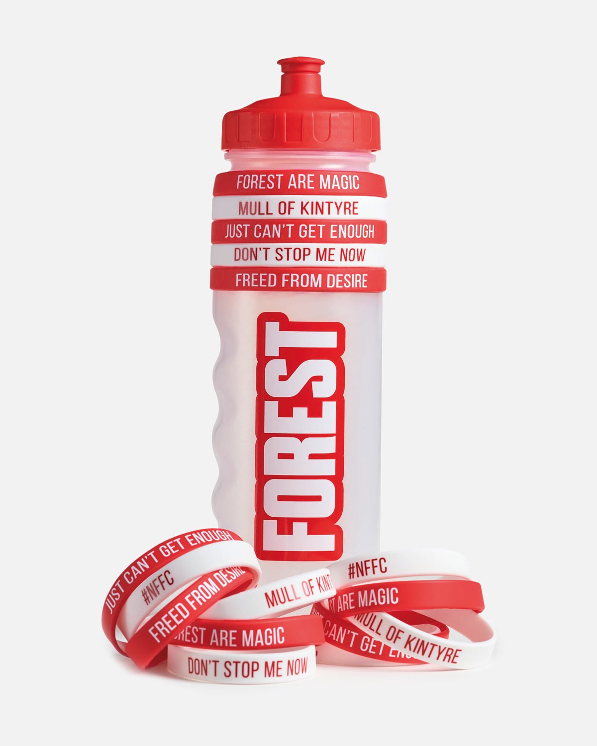 NFFC Water Bottle with Wristbands - Nottingham Forest FC